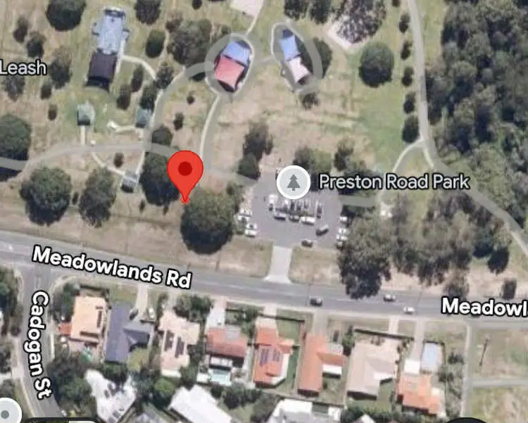 aerial view of park showing where Craft with Aunty Em is being held.